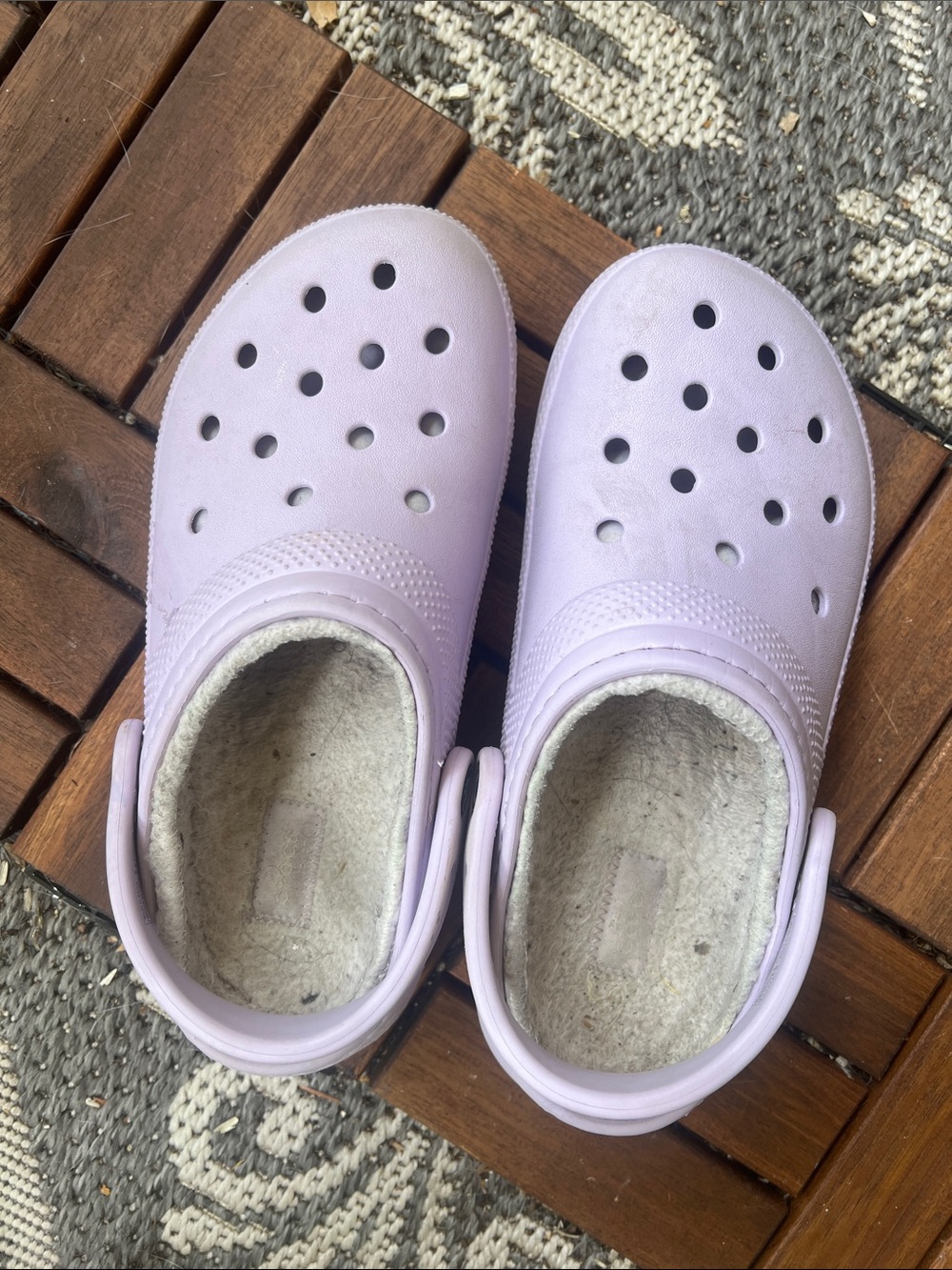 CROCS classic lined Lavender Slip-On Clogs